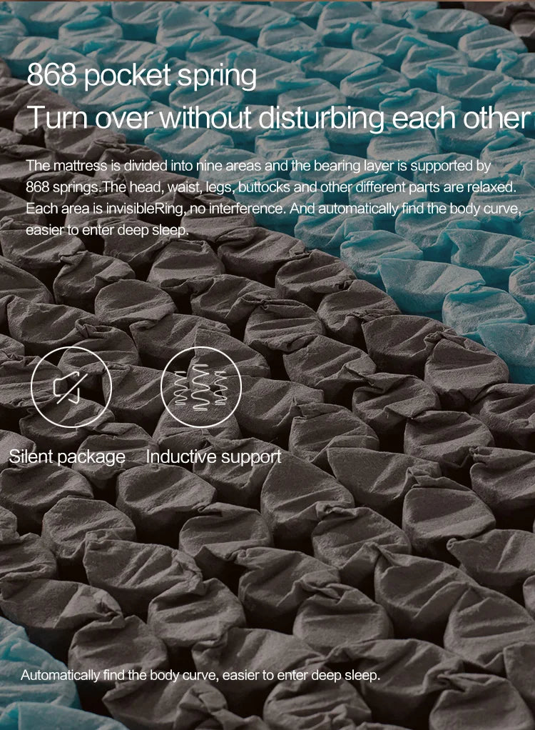 Natural latex independent spring 30cm mattress mute Simmons mattress super soft thickened