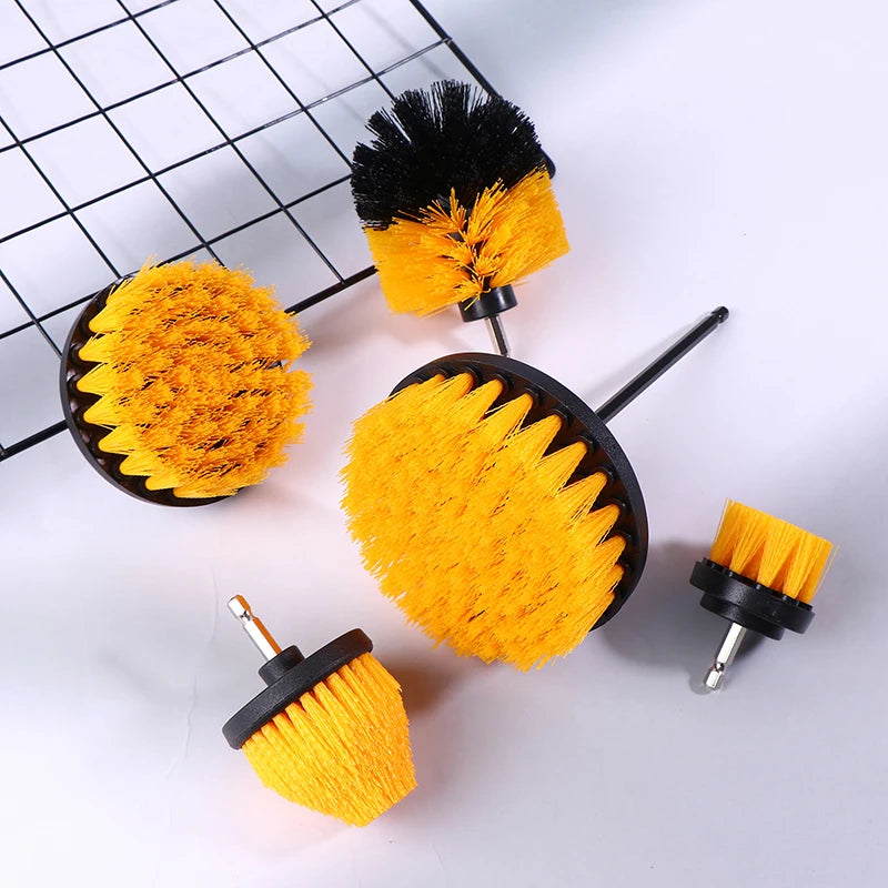 Electric Scrubber Grill Brush Kit 2/3.5/4'' Power Cleaning Brush for Car Bathroom Floor, Tub Shower Grout Nylon Attachments
