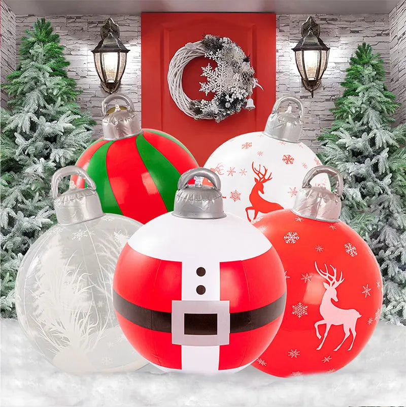 Multiple Styles Giant Inflatable Christmas Ball Home Outdoor Inflatable Decoration Christmas Snowman PVC Inflatable Decorated
