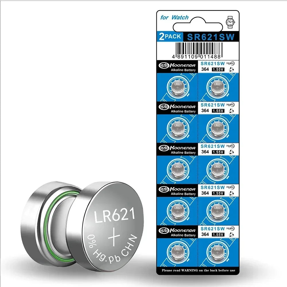 5-10PCS AG1 LR621 364 V364 164 531 SR621 SR621SW SR60 CX60 1.55V Alkaline Battery For Watch Car Key Remote Toy Button Coin Cell