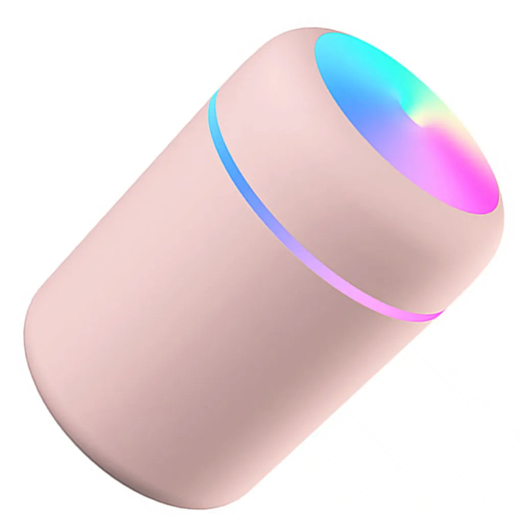 Multi-Function Car-Mounted Ultrasonic Humidifier with RGB Ambient Lighting and 300ml Aromatherapy Diffuser for Compact Spaces