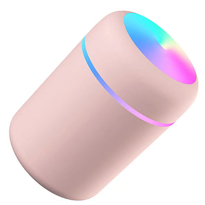Multi-Function Car-Mounted Ultrasonic Humidifier with RGB Ambient Lighting and 300ml Aromatherapy Diffuser for Compact Spaces