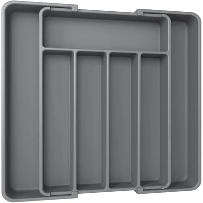 Kitchen Organizer Tray Adjustable Pantry Organizer Utensil Cutlery Drawer  for Silverware Tableware Expandable Kitchen Drawer