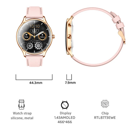 2025 New AMOLED Screen 7.9mm Ultra-thin Women Blue Tooth Call Smart Watch Heart Rate Health Lady Music Sport Fitness Smartwatch