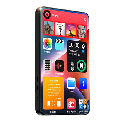 4 Inch Full Touch Screen MP3 Player Bluetooth 5.2 Walkman MP4 16GB Built-in Speaker Music Player with FM Radio Recorder E-Book