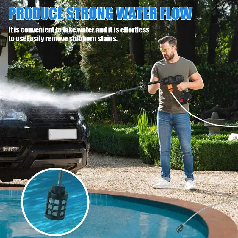 95Bar Cordless Electric High Pressure Washer 800W 6-IN-1 Car Washing Garden Water Gun for Makita 21V Battery Spray Gun