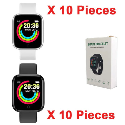 D20 Smart Watch for Men Women Sport Fitness Tracker Pedometer Smartwatch Y68 Digit Wristwatch 20 Pieces