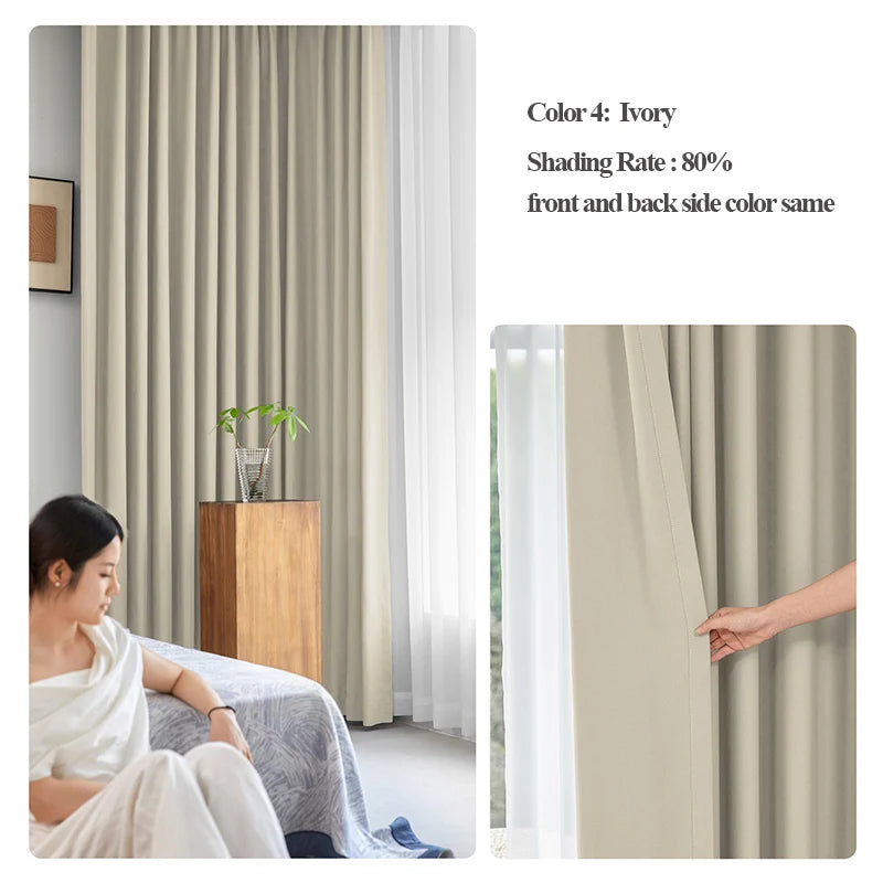 Custom size 300cm Height 80-95% shading Rate Blackout Curtain for Bedroom Window Living Room Drapes,Front and Back Color Same