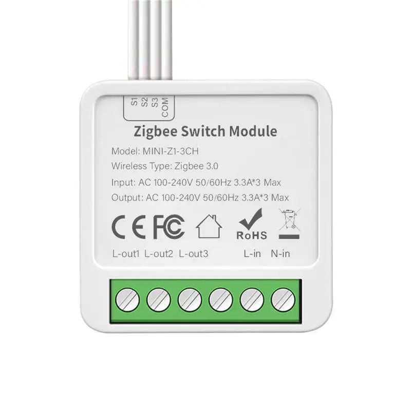Zigbee/Wifi 1/2/3/4CH MINI Smart Switch Two-Way Control Wireless Light Switch Smart Home Automation Via Alexa Google SmartLife