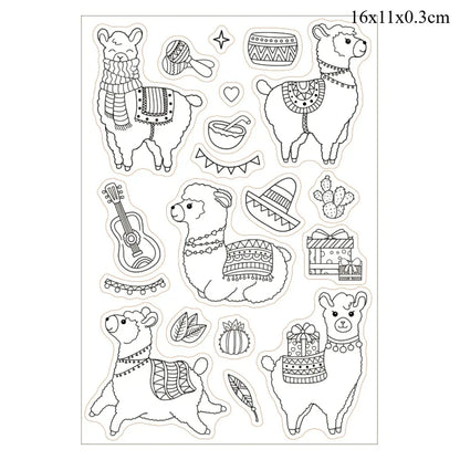 Animal Postman Silicone Clear Stamps Fox Hamster Rabbit Cat Transparent Stamps for Birthday Valentine's Day Cards Making DIY