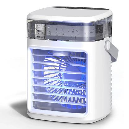 Portable Air Conditioner,3 Speed Personal Evaporative Air Cooler with Timer,450ml Water Tank Rechargeable,Quiet Portable Fan