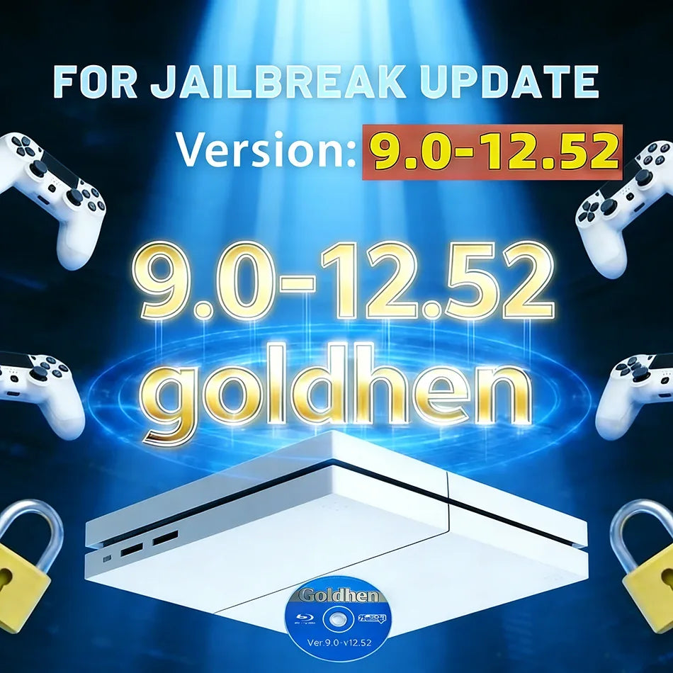 2026 New Ultimate PS4 Jailbreak Gold Disc Bootable Eject Payload for Firmware 9.0-12.52 Homebrew & Backup Games Backup Disc