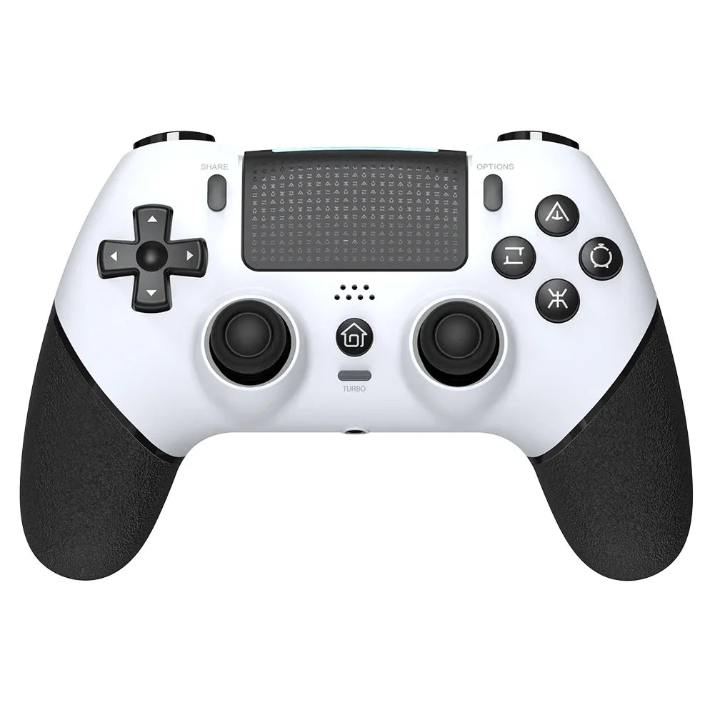 Wireless Gaming Controller 6 Axis Gyro Bluetooth Console Controller Macros Turbo Dual Vibration Hall Effect Joystick for PS4
