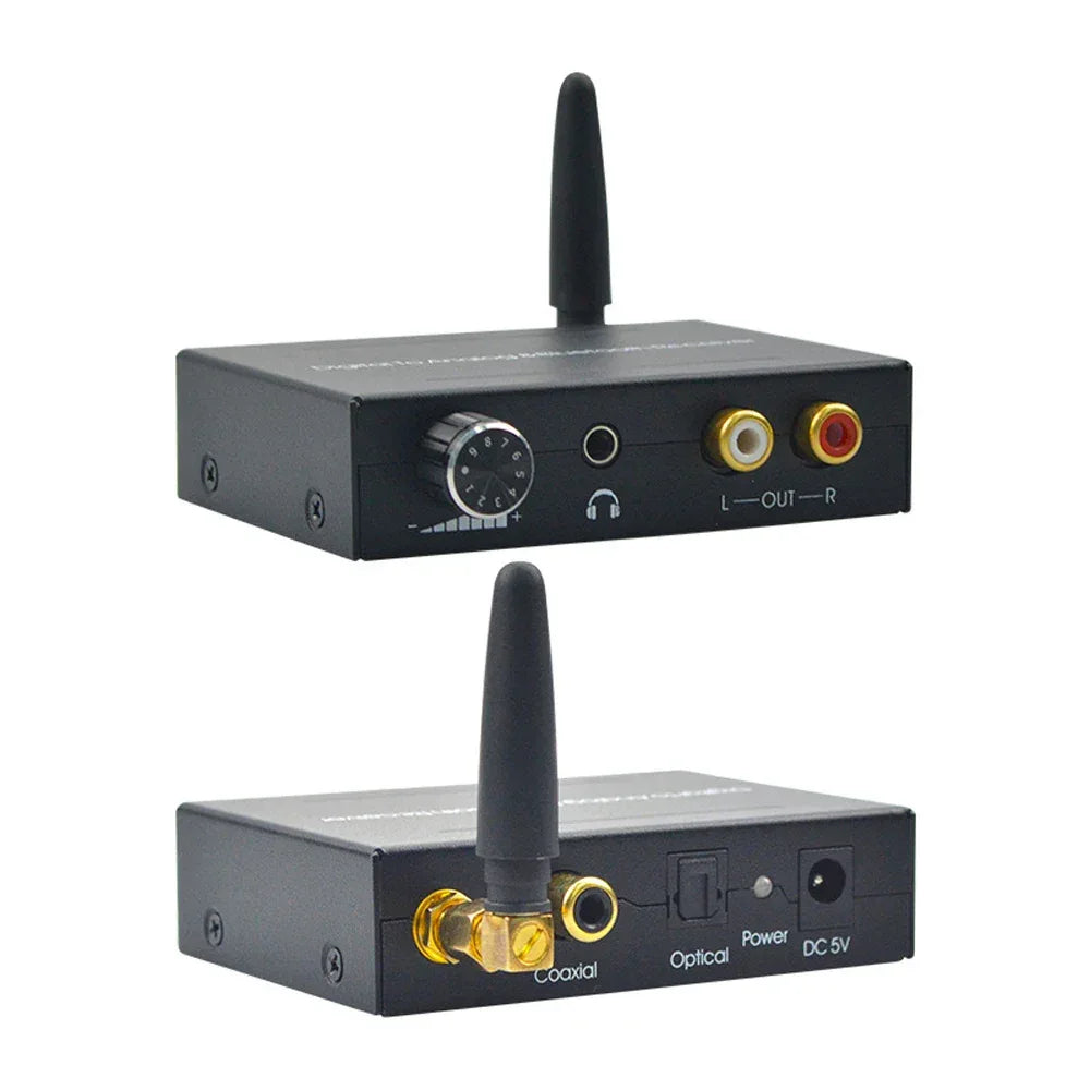 DAC Digital to analog audio converter RCA R/L and 3.5mm out with Bluetooth receiver volume control RCA Amplifier for PS4 TV