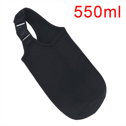 【SE】Portable Water Bottle Insulated Neoprene Holder Pouch Bag 420ML/550ML/750ML Travel Thermos Cup Cover With Adjustable Strap