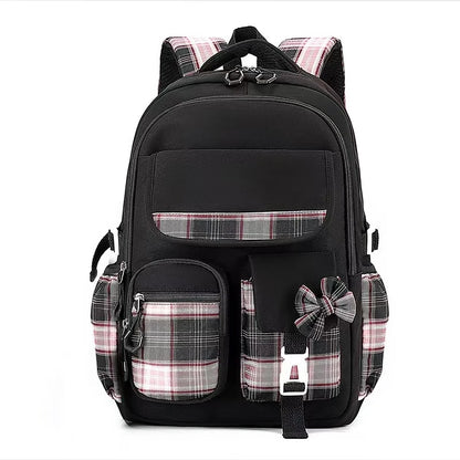 2025 New Student Backpack, Cartoon Cute Girl Backpack, Multi Pocket Lightweight Load Reduction Backpack