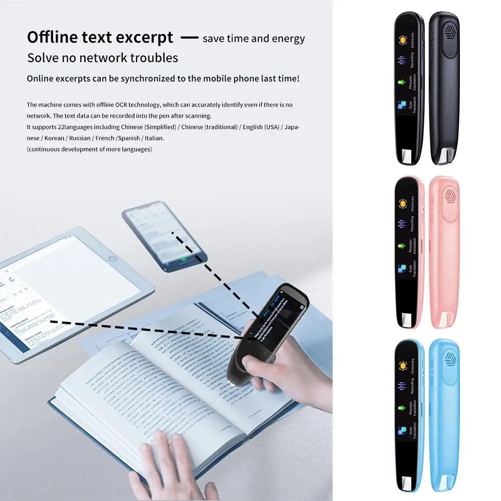 Portable Mini Scanning Reading Pen Translator 112 Language WiFi Mobile Smart Scanner Vioce Translator Dictionary Business