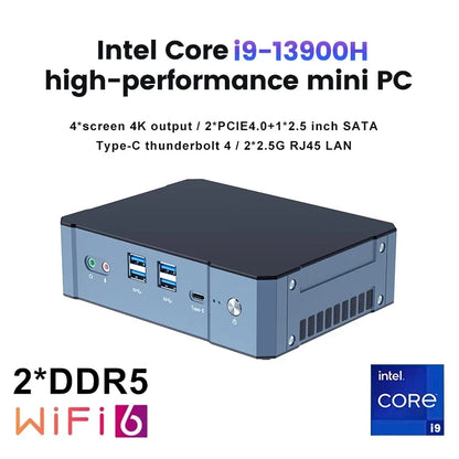 Super Deal Mini PC 13th Gen Intel i9-13900H Mini Computers(14 Cores,20 Threads) 64GB DDR4 & 4TB SSD Windows 11 Desktop PC WiFi