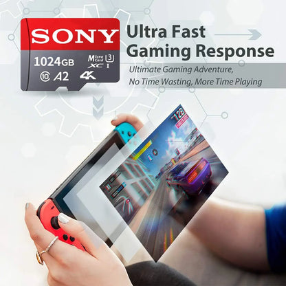 SONY SD Memory Card Extreme Micro Mini SD Card 1TB 512GB128GB 256GB 32GB 64GB U3 A2 TF Flash Cards for Xiaomi Phone Camera PC