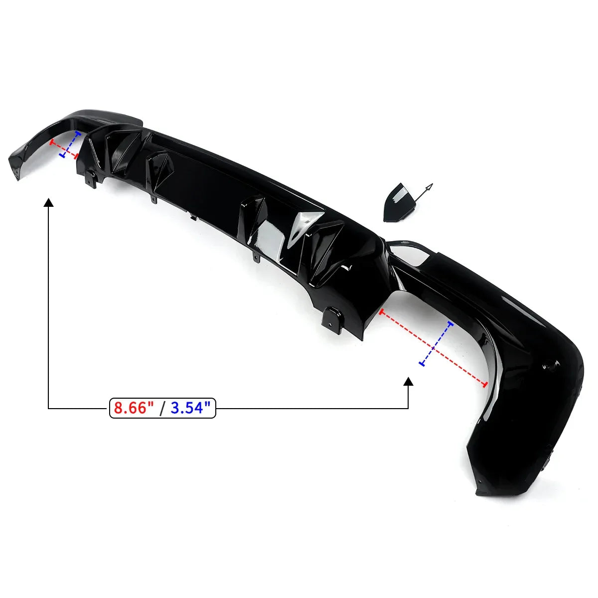 For 2018-2021 BMW G01 X3 M40i M-Sport Rear Diffuser Bumper Lip Gloss Black