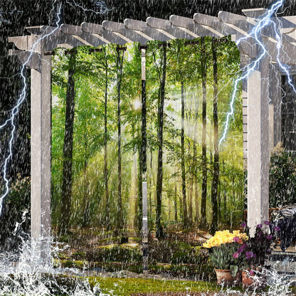 Patio Curtains Outdoor Waterproof Thermal Insulated Blackout Curtain For Garden Door Pool Hut Pavilion Gazebo Pergola Drapes