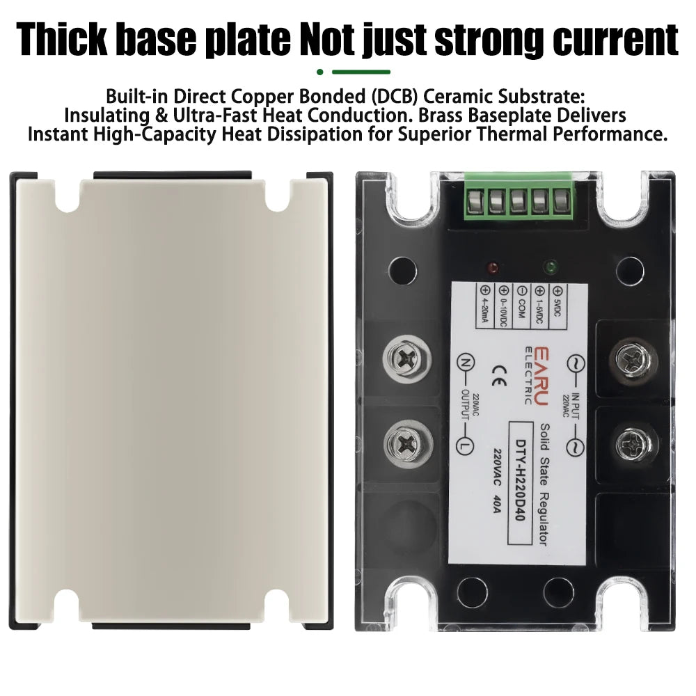 220V AC Single Phase Full Isolation Voltage Regulator Module 25-200A With Heat Sink Fan Kit - SMT DCB High Precision Industrial