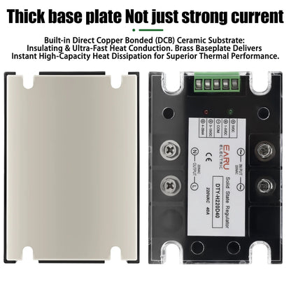 220V AC Single Phase Full Isolation Voltage Regulator Module 25-200A With Heat Sink Fan Kit - SMT DCB High Precision Industrial