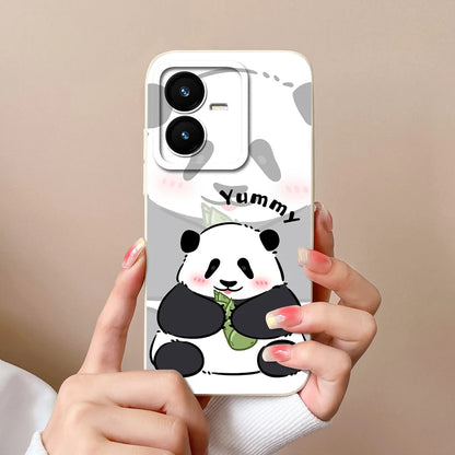 Case For Vivo Y22 Y22S Cover Camera Lens Protector For Vivo Y 22 Soft Liquid Silicone Cartoon Phone Back Covers For Women Man