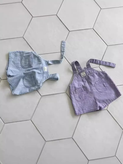 2025 Summer New Baby Denim Strap Shorts Infant Jumpsuit Toddler Boy Girl Fashion Casual Overalls Baby Loose Versatile Clothes