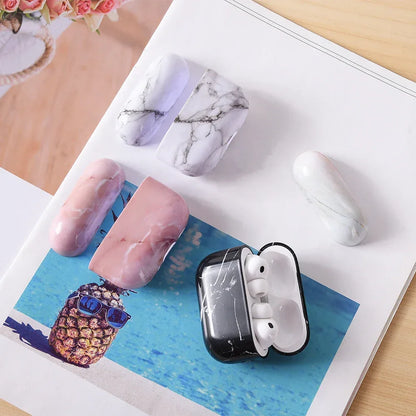 Marble Pattern Case For Apple Airpods Pro 3 Generation 2025 Hard PC Cover For AirPods 4 3 1 2 Pro2 Marble Protective Case Fundas