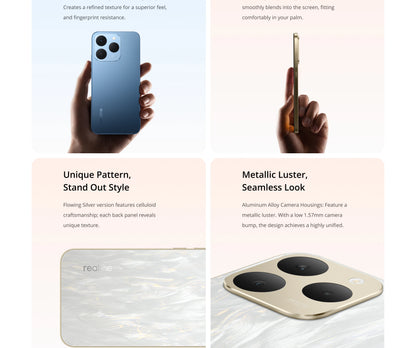 realme 15T 5G Smartphone NFC Dimensity 6400 Max Chipset Dual 50MP Cameras 6.57" 120Hz AMOLED Display 7000mAh Battery 60W Charge