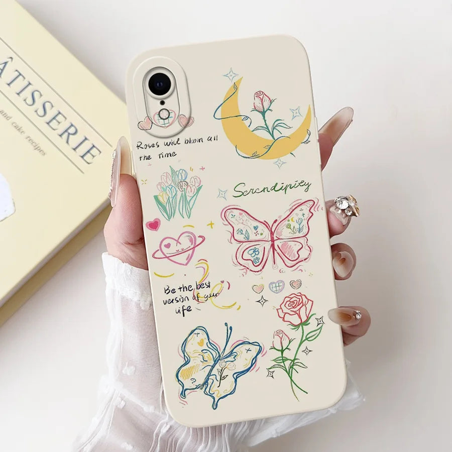For iPhone X XR XS SE 2020 Case iPhoneX Liquid Soft Silicone Case For iPhone x s XR Back Cover For iphone se 2020 Phone Bumper