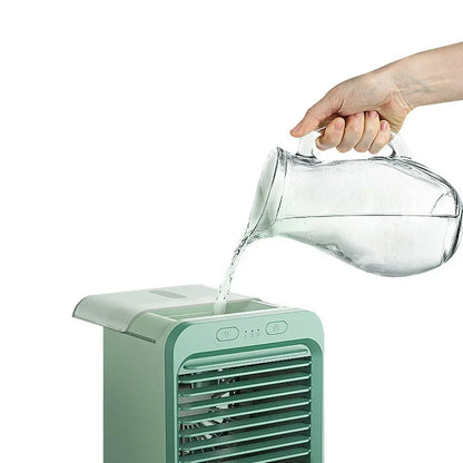 Donirt New Portable USB Chargeable Mini 3 Gear Air Conditioner Cooler Fan Air Conditioner Air Cooling Office Desktop Fan