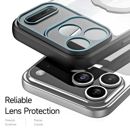 DUX DUCIS Magnetic Phone Case for iPhone 17 Pro Max & iPhone 17 Air Back Stand Cover with Transparent Flowing Lines Design