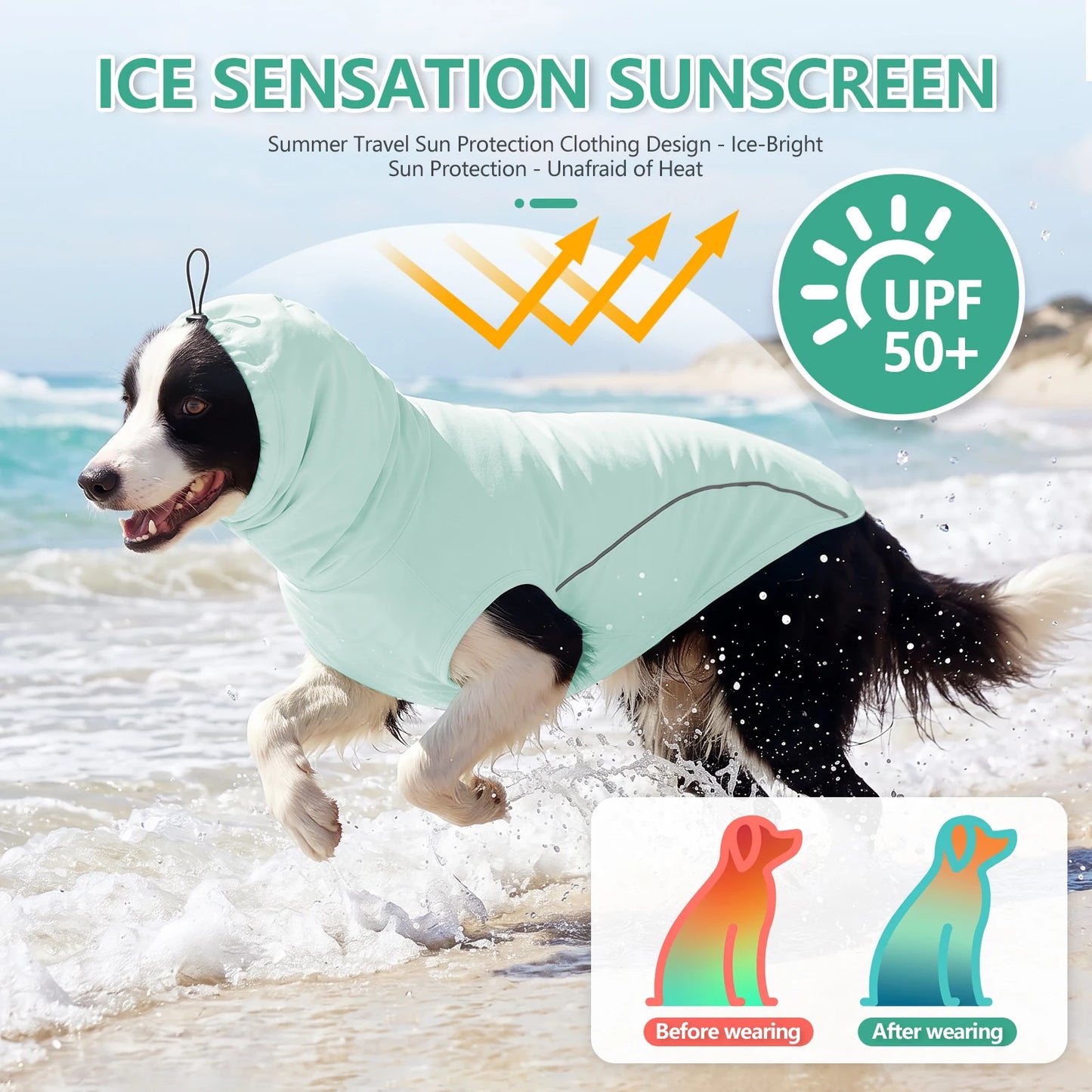 Dog Shirt,Cooling Vest Lightweight Breathable,Dog T-Shirts All-Season UV Protection Pet Clothes Quick Dry Soft Stretchy Shirt