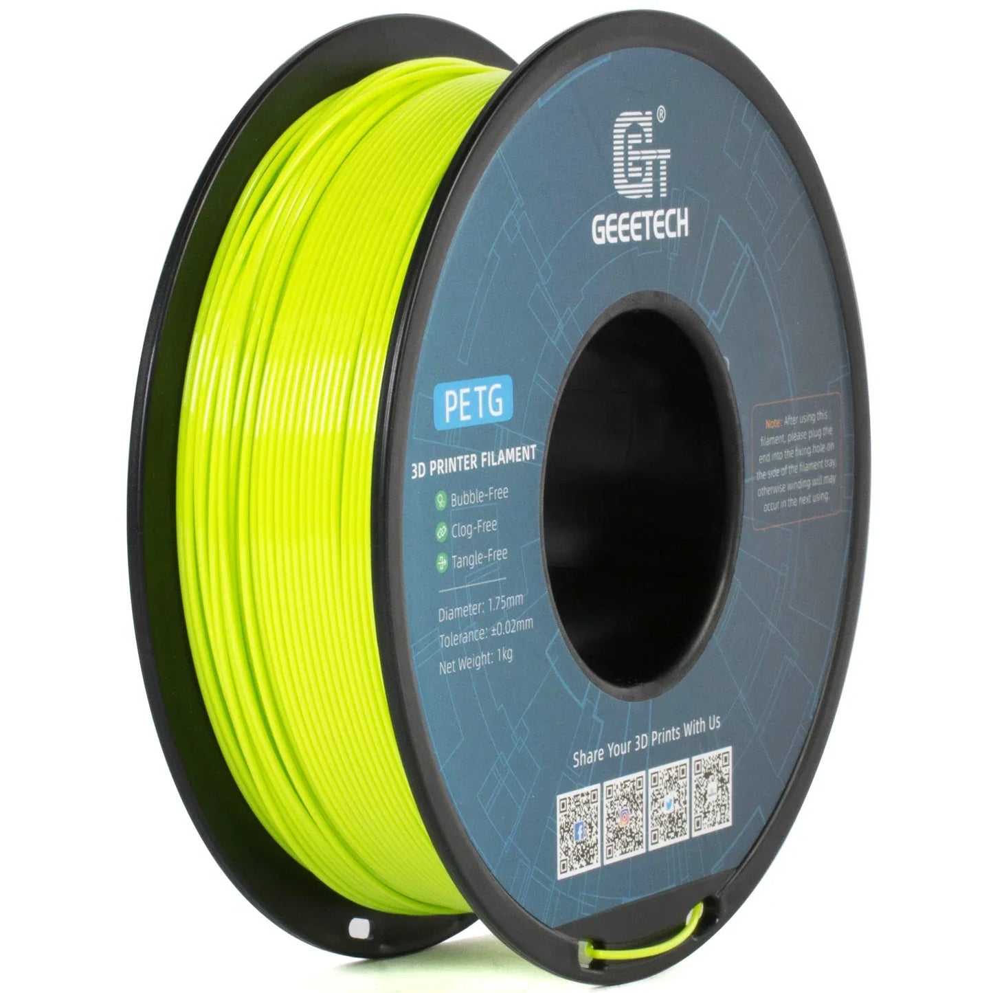 GEEETECH 1Kg 1.75mm PETG Filament For 3D Printer Filament Vacuum Packaging Overseas Warehouses Fast Ship