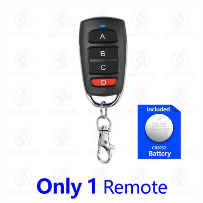 433Mhz Universal Wireless Remote Control Light Switch DC 12V 4CH RF Relay Receiver 60m Range for Light/Garage Door/LED DIY