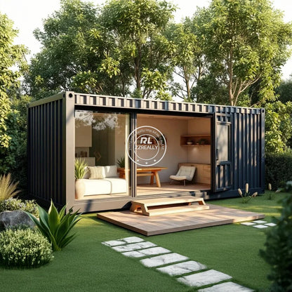 NEW Folding Container Home Luxury Portable Office 20Ft Prefab Container House Restaurant  for Temporary Site Offices