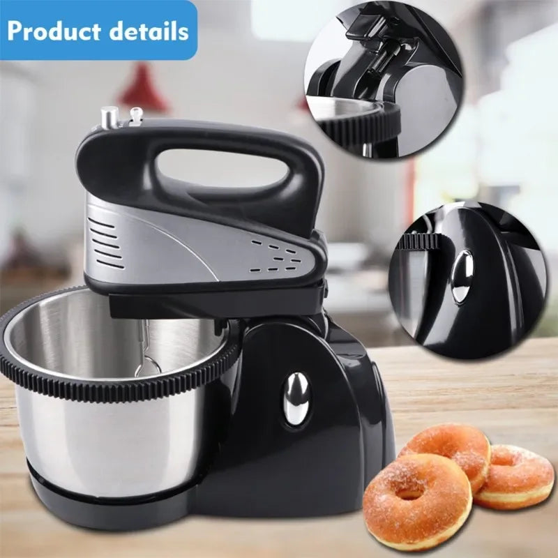 ABBO-Stand Mixer 800W Electric Food Mixer With Bowl 5 Speed EU Plug For Cake, Dough, Egg Beater, Planetary Mixer, Blender Maker