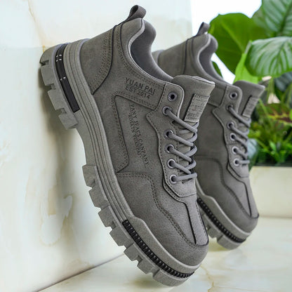 Low-Top Men's Thick-Sole Sports Outdoor Classic Shoes - Lace-Up Fashion Trendy Street Hiking Skate Shoes