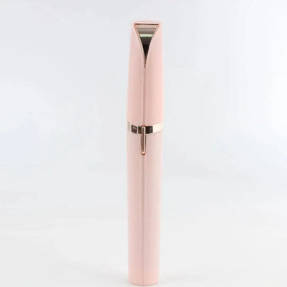 Mini Electric Eyebrow Trimmer Pen - Painless Hair Remover with LED Light for Facial Brows