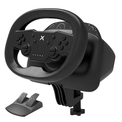 DOYO Racing Game Steering Wheel Vibration Controller Simulation Racing Pedals for Switch/PC /PS4/PS3/Ios and Android phones