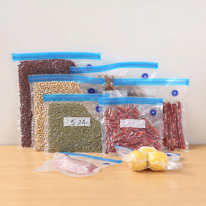Reusable Vacuum Storage Bags 3D Printer Filament Electric Vacuum Pump Air Valve Pump Sealing Vegetables Food Storage Zipper Bag