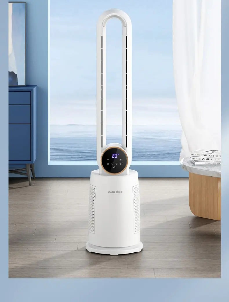 Bladeless Tower Fan with Remote Control 120° Oscillating Air Purifier for Baby Room/Dorm Quiet Floor Fan with Sterilization