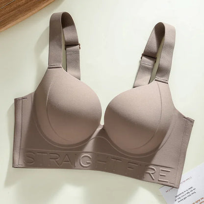 Seamless Women's Underwear, Large Size, No Steel Ring, Gathered and Adjusted, Anti-sagging Sexy Bra Push Up Bra