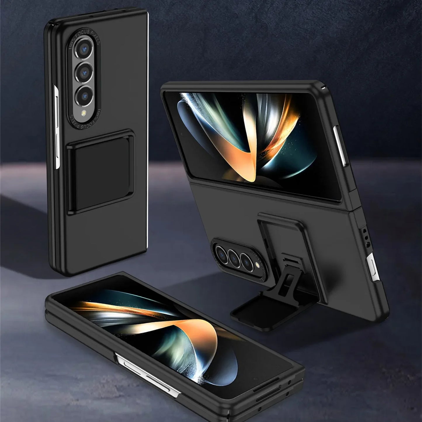 Anti-Shock Portable Stand Case for Samsung Galaxy Z Fold 7 6 4 5 5G fold7 fold6 Fold5 Fold3 Fold4 Fold 3 Phone Accessories Capa