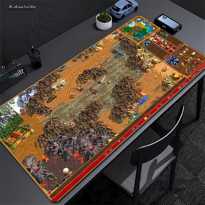 Anime Heroes of Might and Magic 3 Map Mousepad Gaming Laptops Keyboard Mat Desk Protector Deskmat Mats Laptop Gamer Mouse Pad