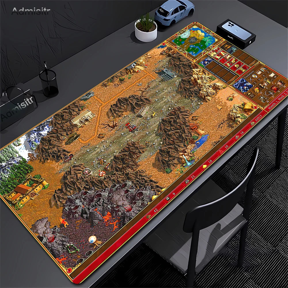 Anime Heroes of Might and Magic 3 Map Mousepad Gaming Laptops Keyboard Mat Desk Protector Deskmat Mats Laptop Gamer Mouse Pad