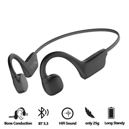 Bone Conductive Wireless Earphones Bluetooth 5.2 Open Headphones Sports Headset Waterproof Earhooks Headworn Loop