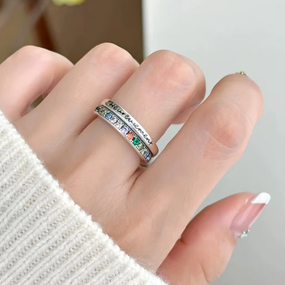 VENTFILLE 925 Sterling Silve Love Heart  Ring for Women Girl Gift Line Pearl Korean Sweet  Jewelry Birthday Gift Dropshipping